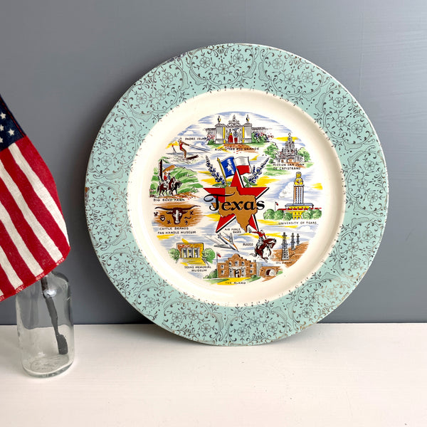 Texas souvenir plate - vintage road trip souvenir - NextStage Vintage