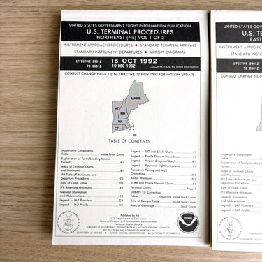 US Govt. flight information publication, U.S. Terminal Procedures - lot of 3 - 1992 - NextStage Vintage