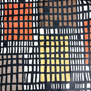 Vintage 1958 Viola Gråsten “Raff” fabric yardage – mid-century Swedish modern textile, heavy cotton 50"x52" - NextStage Vintage