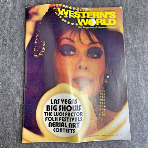 Western's World magazine - Western airlines souvenir - July/August 1977 - Las Vegas