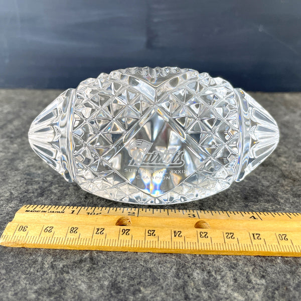 New England Patriots Waterford Crystal football  Super Bowl 39 XXXIX - 2005 - NextStage Vintage