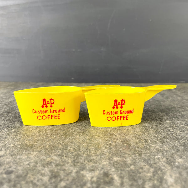 A&P coffee scoop lot of 2- vintage kitchenware - advertising collectible - NextStage Vintage