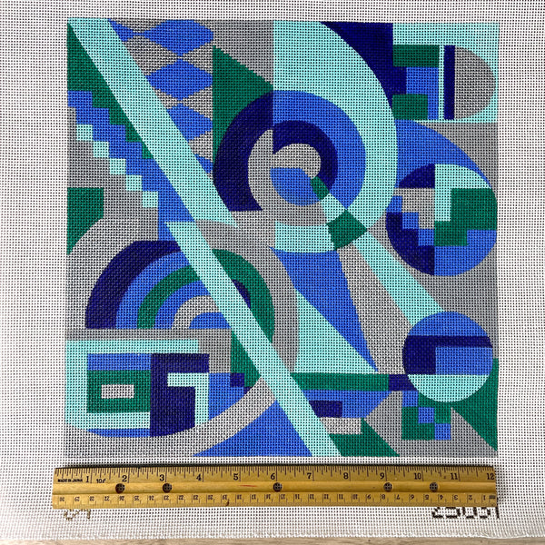 Amanda Lawford 20s Geometric Midnight needlepoint canvas #25031 - NextStage Vintage