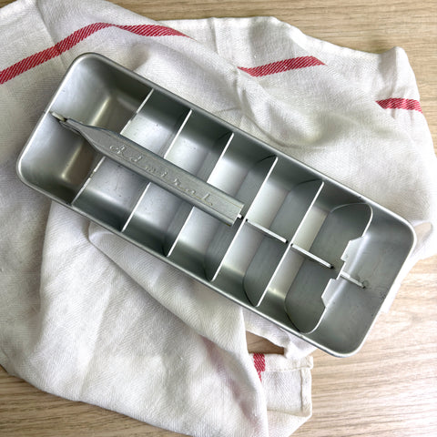 Admiral metal ice cube tray - vintage 1950s ice maker