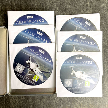 Aerosoft Aerofly FS2 Flight Simulator PC 6 DVD Set 2017 Metal Case IPACS