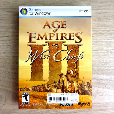 Age of Empires III + War Chiefs Expansion PC Strategy Bundle Sealed NOS XP