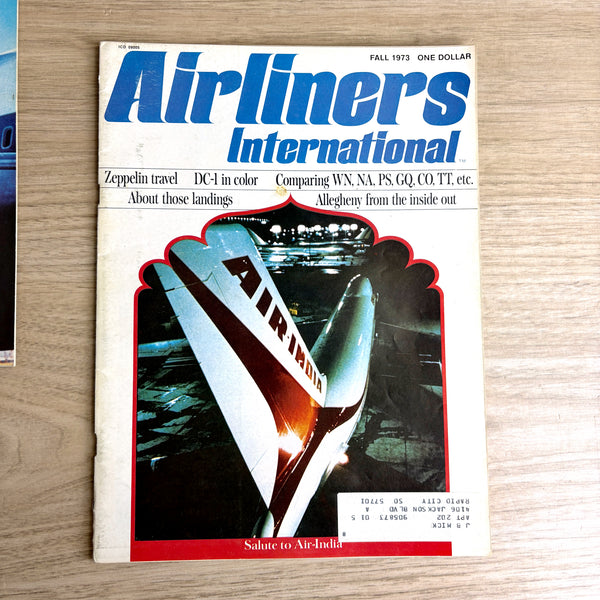 Airliners International magazine - 4 issues - 1973-1974 - Premiere Issue