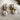 Akola goldtone hoop with raffia and pearl huggie C-hoop earrings - NextStage Vintage