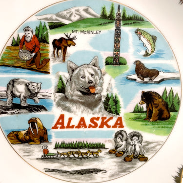 Alaska souvenir state plate - 1960s vintage - NextStage Vintage