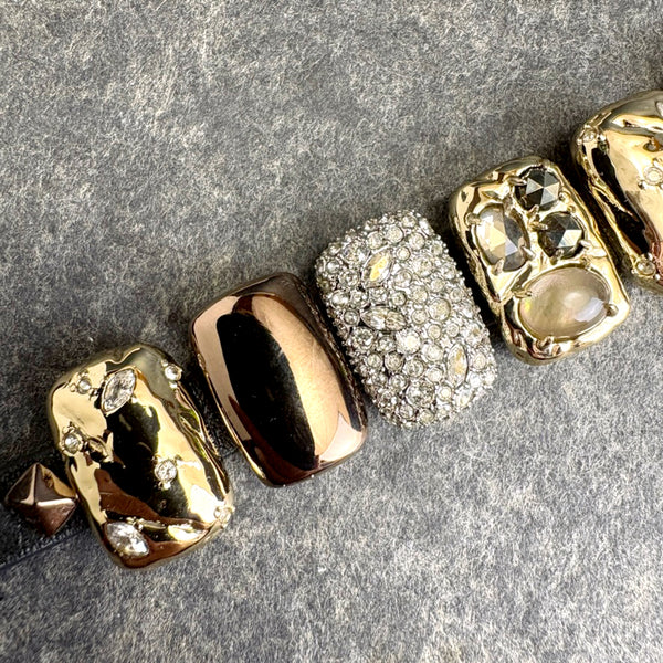 Alexis Bittar crystal & goldtone leather wrap bracelet - NWT $295 - NextStage Vintage