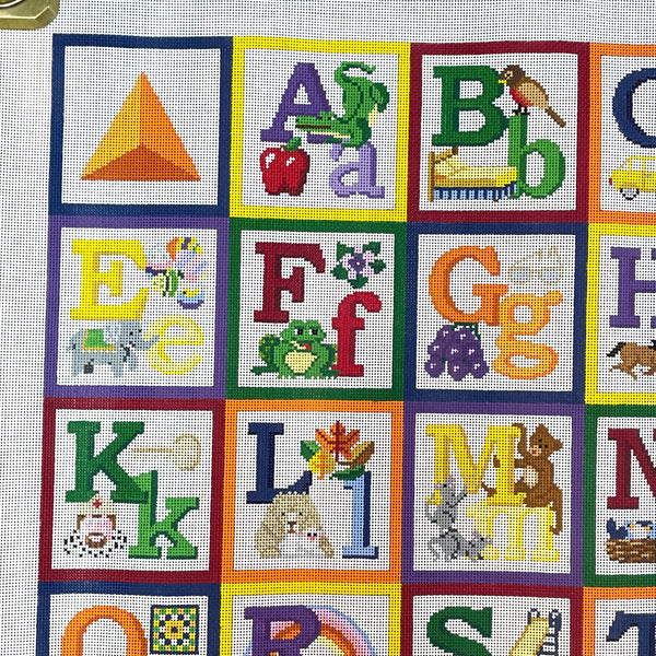 Susan Roberts Alphabet block sampler needlepoint canvas MH5307 - NextStage Vintage