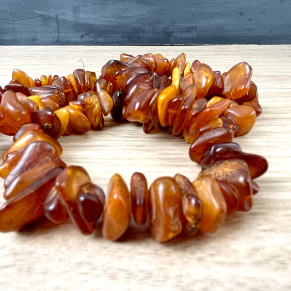 Amber nugget mixed color necklace - vintage amber - NextStage Vintage