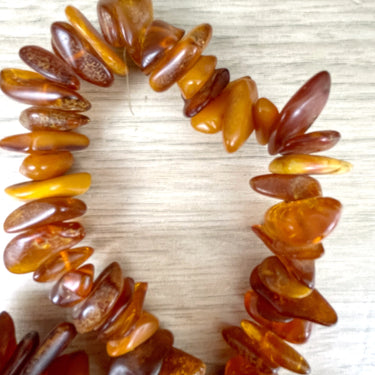 Amber nugget mixed color necklace - vintage amber - NextStage Vintage