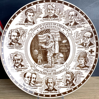 American Inventors bicentennial souvenir plate - 1970s vintage - NextStage Vintage