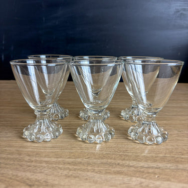 Anchor Hocking Boopie Berwick Liquor Glasses - set of 6 - 1960s vintage drinkware