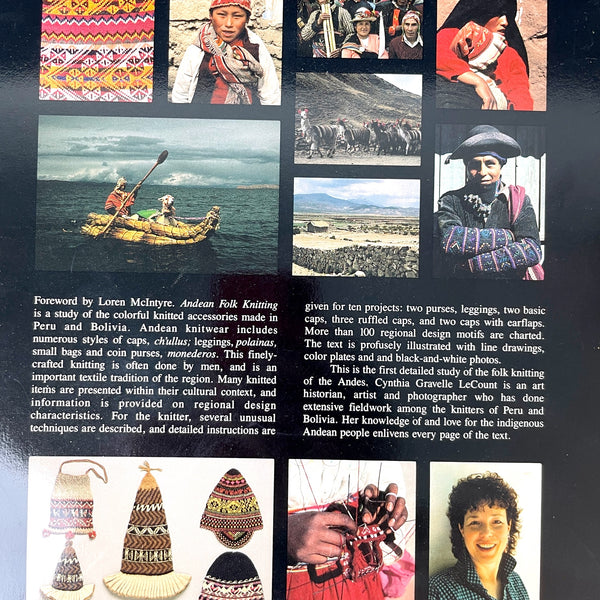 Andean Folk Knitting - Cynthia Gravelle LeCount - 1990 paperback - NextStage Vintage