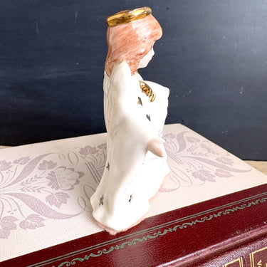 Vintage Unicorn And Angel Figurine Fantasy Mystical Gift - 1980s Enesco Style