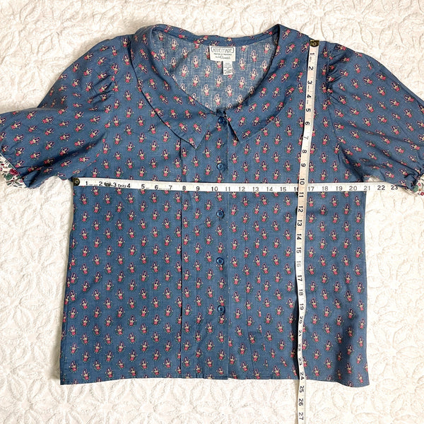 1980s vintage Anne Marie Provencal printed short sleeve blouse - NextStage Vintage