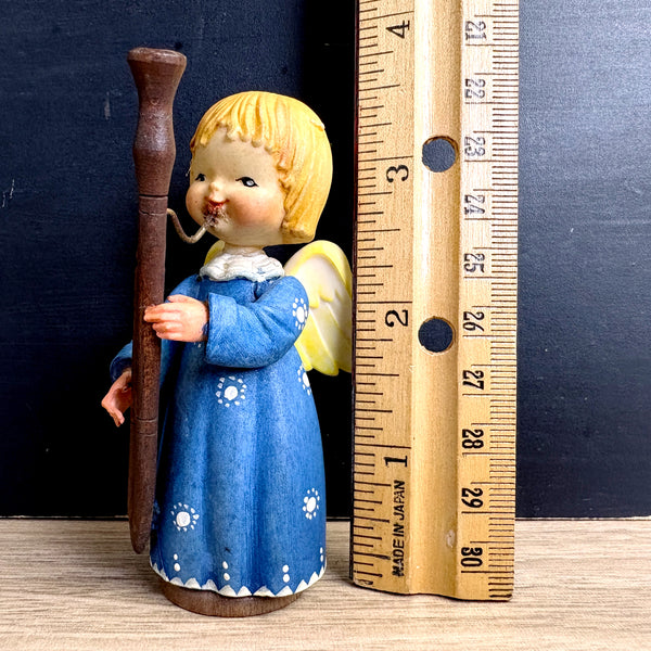 Anri Toriart musical angel playing a bassoon - 3.25" tall - vintage collectible