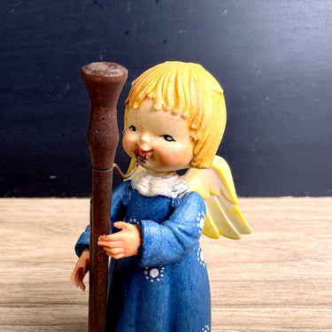 Anri Toriart musical angel playing a bassoon - 3.25" tall - vintage collectible - NextStage Vintage