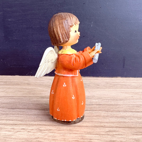 Anri Toriart musical angel with a flute - 3.25" tall - vintage collectible