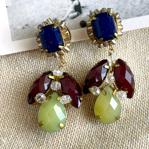 Anthropologie rhinestone dangle earrings - new on card