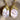 Anthropologie Mother of Pearl Teardrop Dangle Earrings, Gold Vine & Crystal Accents - NextStage Vintage