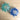 Vintage Czech Art Glass Petal Bowl Set - Aqua & Sapphire Blue - Bohemian Glass Trinket Dish Pair - NextStage Vintage