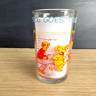 Archie Comics Welch's jelly glass - Hot Dog Goes To School - 1971 - NextStage Vintage