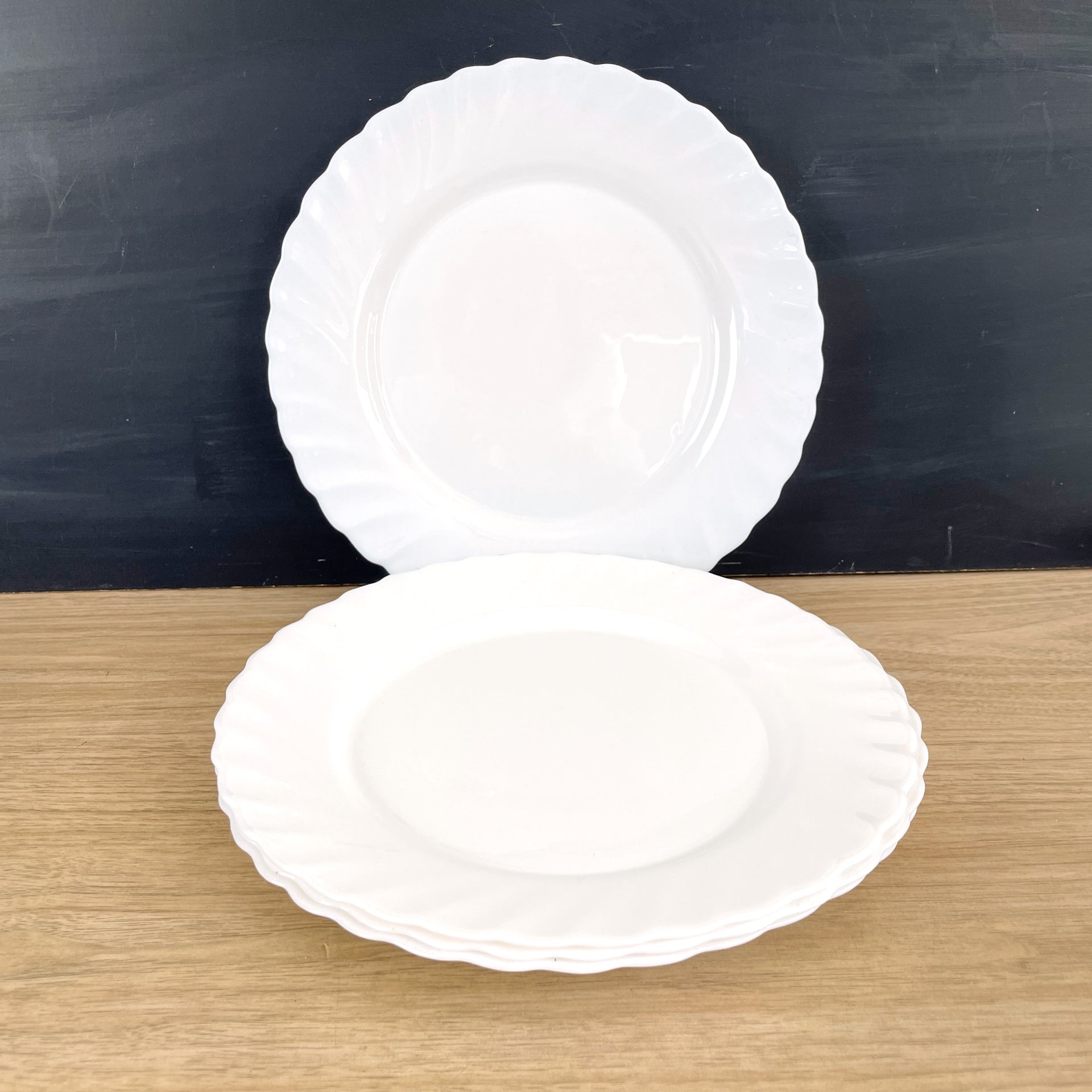 Lot3 De 4 Petites Assiettes Plates Vintage Arcopal Octogonale