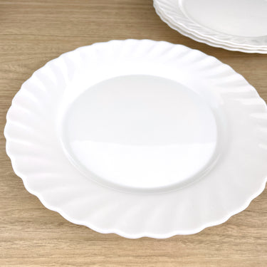 Arcopal Trianon White dinner plates - set of 4 - vintage dishes - NextStage Vintage