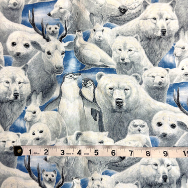 Joan Messmore Arctic Animals fabric - 3.5 yards - VIP Print by Cranston Print Works - NextStage Vintage
