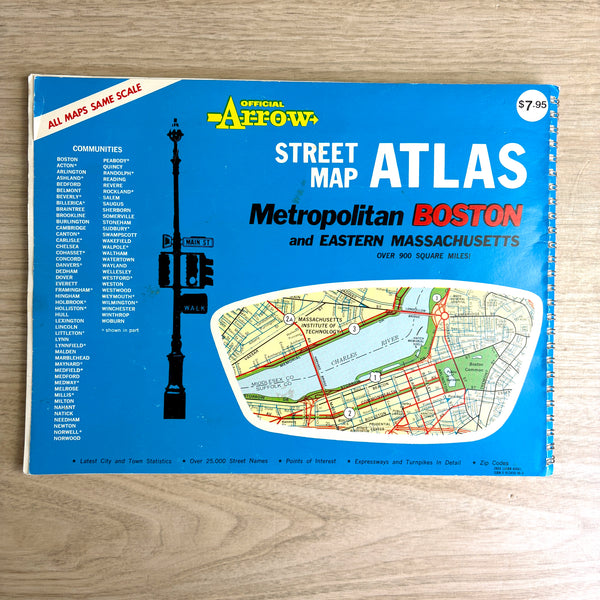 Arrow Street Map Atlas Metropolitan Boston - 1973 map book