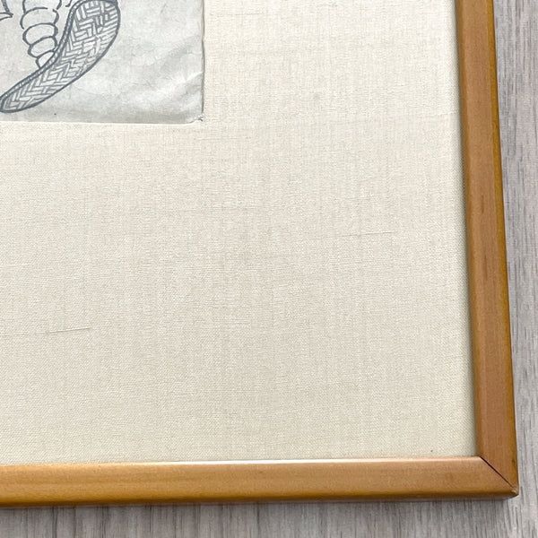 Kunisada 18th century framed wood block stabbed actor - NextStage Vintage