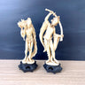 Fontanini resin Asian male figurines - a pair - made in Italy - NextStage Vintage