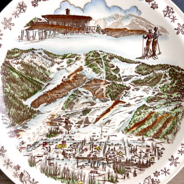 Vintage Aspen CO Vernon Kilns souvenir plate - 1950s roadtrip souvenir - NextStage Vintage
