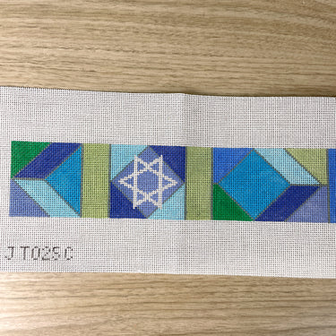 Design by Tonya Center Star of David atarah needlepoint canvas - JT025C - NextStage Vintage