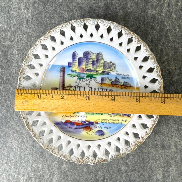 Atlantic City souvenir state plate - 1950s road trip souvenir - NextStage Vintage