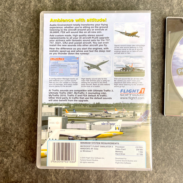 Flight Simulator X audio environment airliner edition and REX PC DVDs