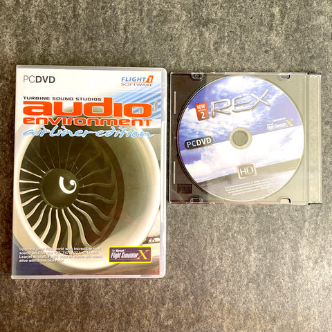 Flight Simulator X audio environment airliner edition and REX PC DVDs