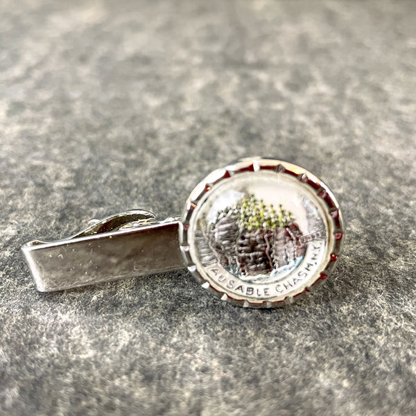 Ausable Chasm, NY souvenir tie clip - 1960s vintage - NextStage Vintage