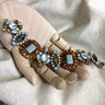 Autumn colors rhinestone link statement bracelet - NextStage Vintage
