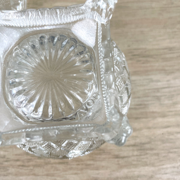 Avon Fostoria pressed glass salt cellars - a pair - 1960s vintage