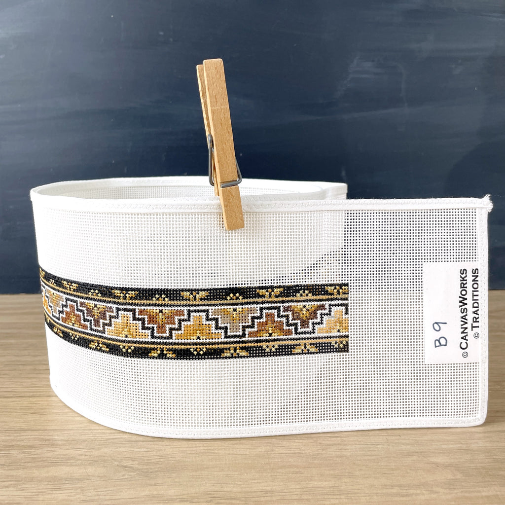 CanvasWorks Regal Nights belt needlepoint canvas B9 NextStage Vintage