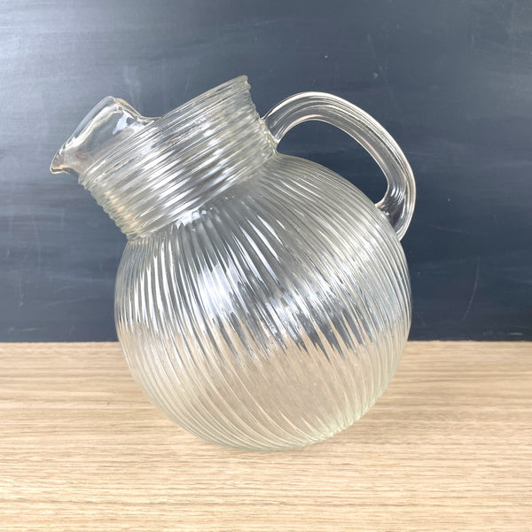 Hazel Atlas fine rib ball pitcher - 1930s vintage - NextStage Vintage