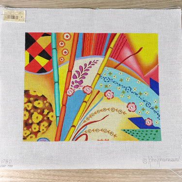 John Johannsen Bamboo Sticks needlepoint canvas #J1790 - NextStage Vintage