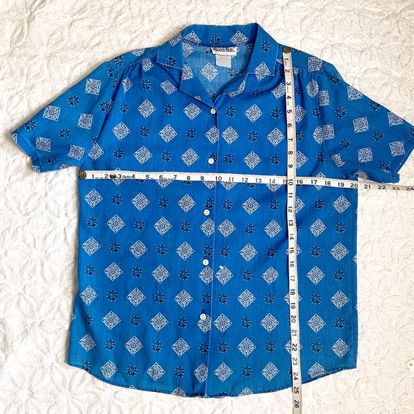 1980s bandana pattern camp shirt - size 7/8 - NextStage Vintage