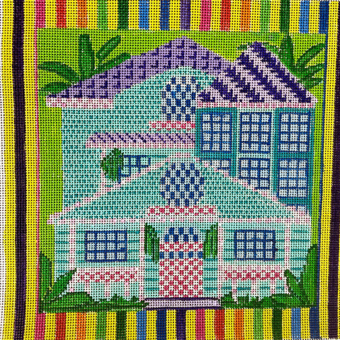 Barbara Bergsten Beach House needlepoint canvas #PS16 - NextStage Vintage