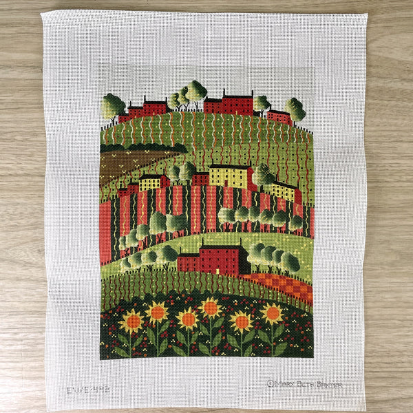 Mary Beth Baxter Ewe and Eye Summer Sunflowers needlepoint canvas #EWE-442 - NextStage Vintage