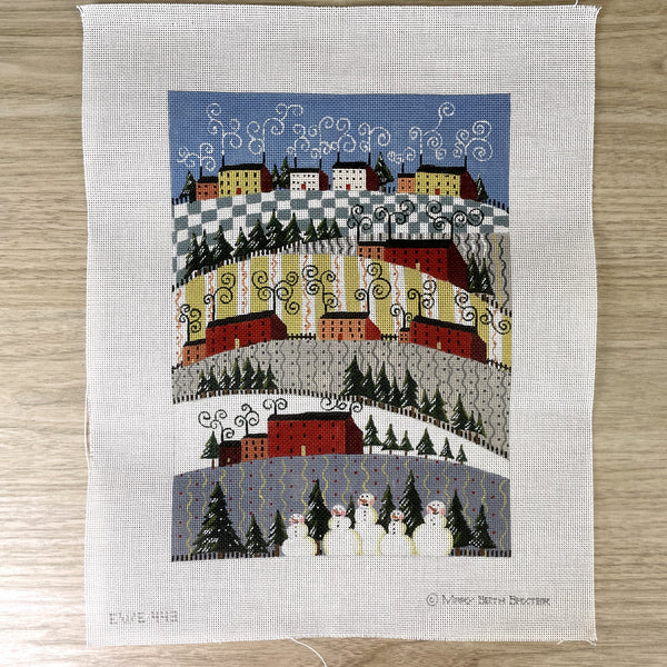 Mary Beth Baxter Ewe and Eye Winter Snowmen needlepoint canvas #EWE-443 - NextStage Vintage